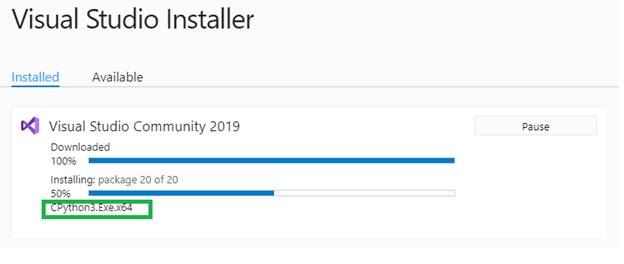 Visual Studio 2019 Python Visual Studio 2019 Python